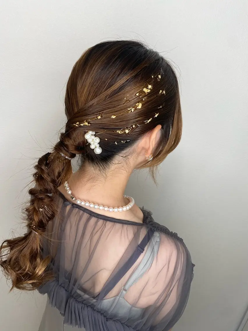 セミロング ヘアセット Hiroshi ヒロシのヘアスタイル