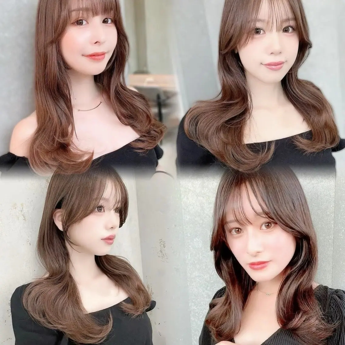 ロング くびれヘア 顔周りカット 韓国風ヘア レイヤーカット サイドバング カット ヘアカラー 韓国ヘア/レイヤー/ 前髪/髪質改善/石川のヘアスタイル