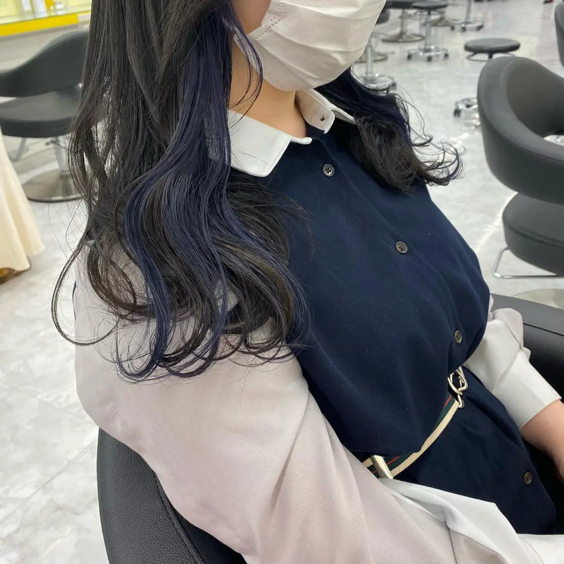 セミロング カラー ヘアアレンジ ヘアカラー トリートメント mai🍑暖色カラー /レイヤー💖のヘアスタイル