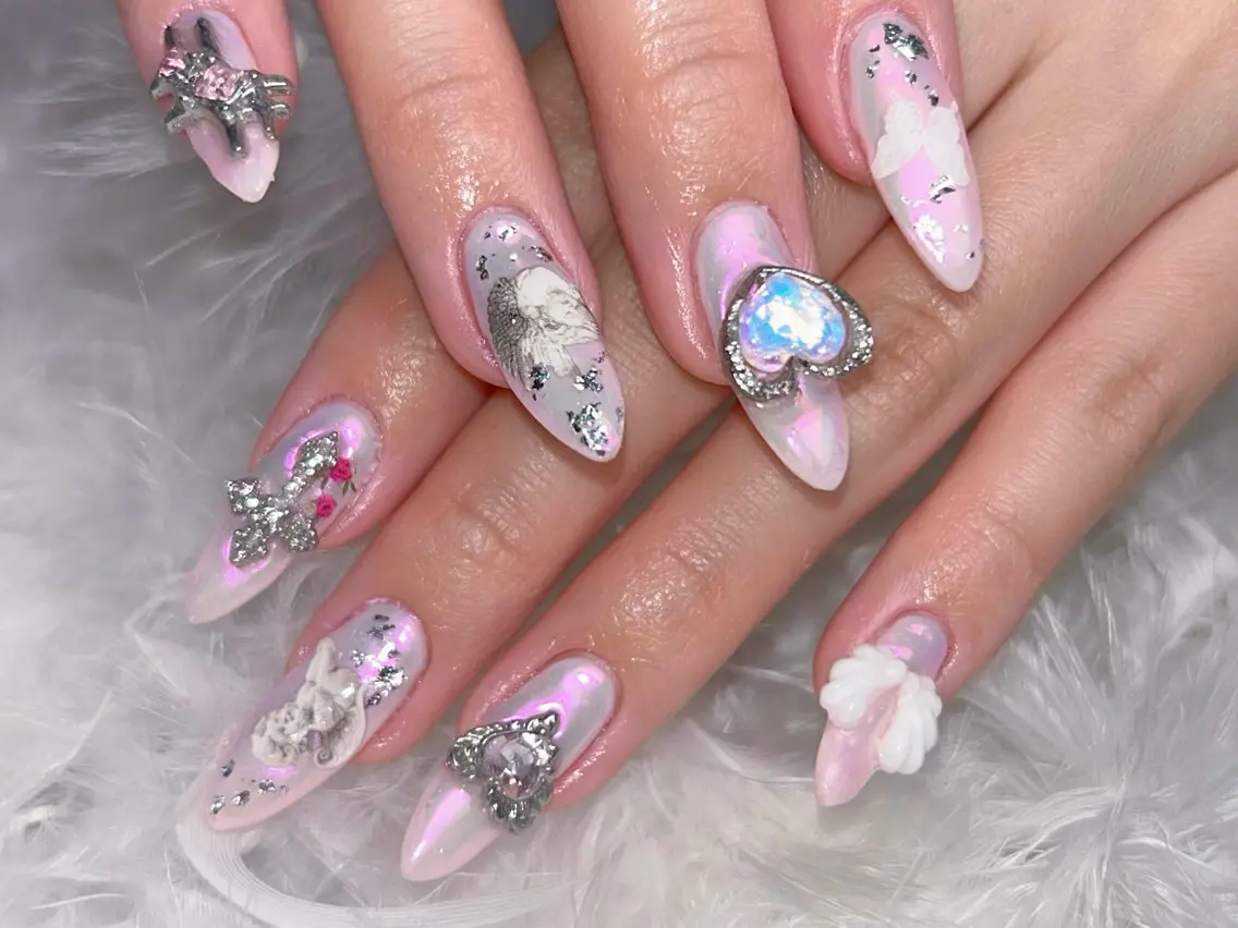 セミロング ハンドネイル niconail aoiのネイルデザイン