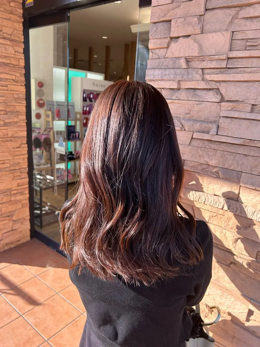 セミロング カラー ヘアカラー 鬼童 友稀 ✨️艶カラー診断✨️のヘアスタイル