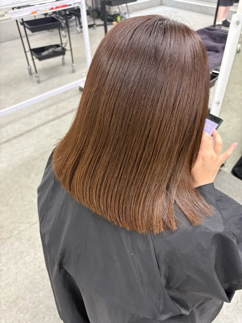 ミディアム カラー ヘアカラー トリートメント 💕мei 透明感カラー💕のヘアスタイル