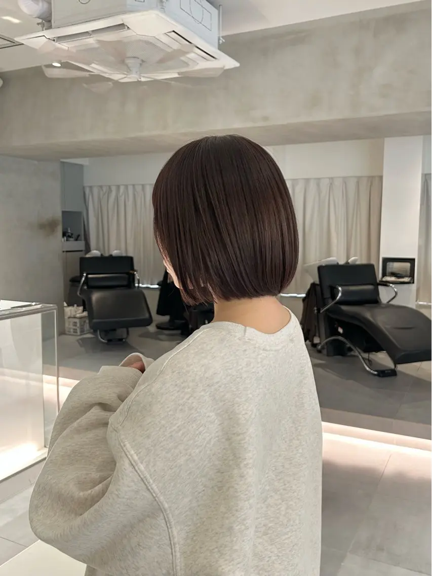 ミディアム カット ヘアカラー トリートメント 🧚つやさらhair 🧚manakaのヘアスタイル