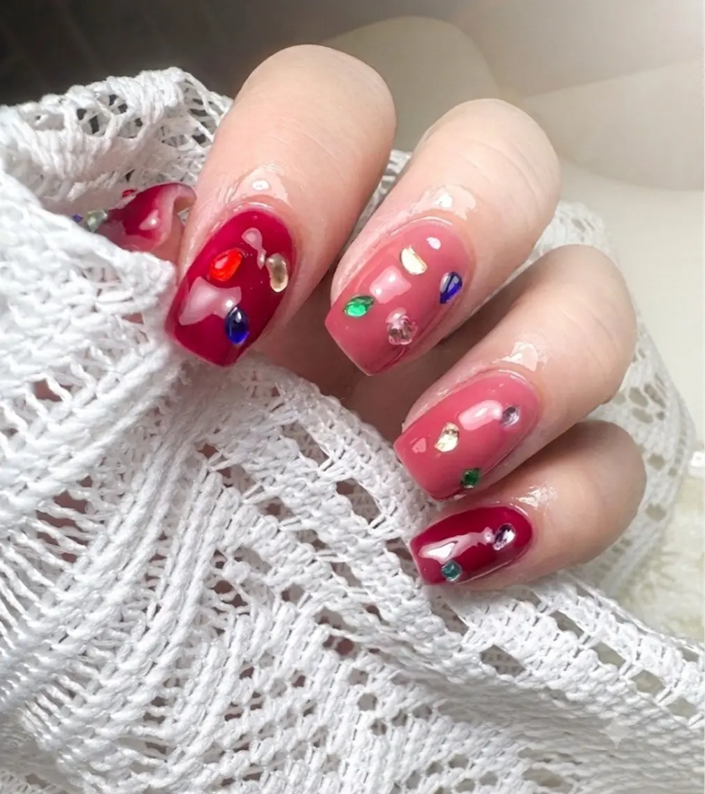 ネイル キラキラネイル ストーンネイル Michan Nailのネイルデザイン