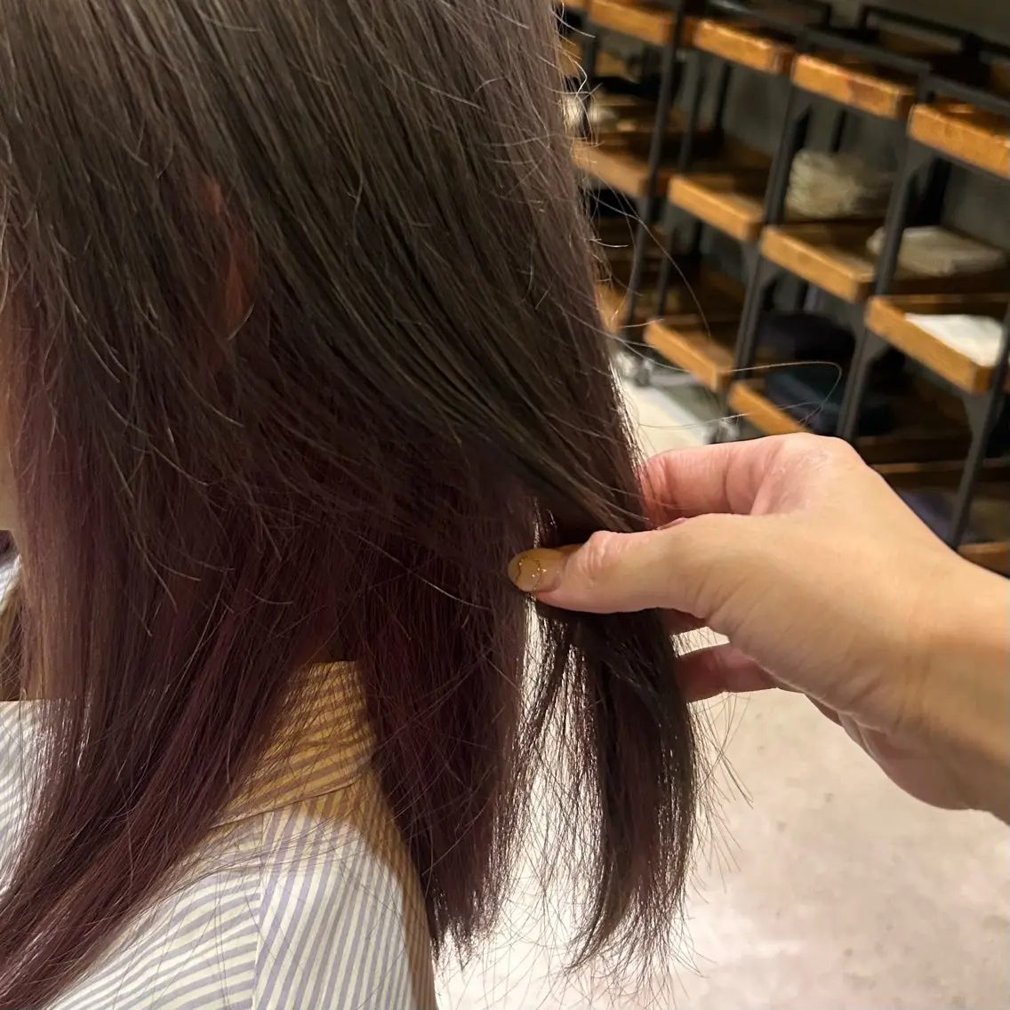 ミディアム カラー ラベンダーカラー ピンクカラー ピンクラベンダー ヘアカラー ✨ハイトーン/暗髪/ ハイライト/松岡✨のヘアスタイル
