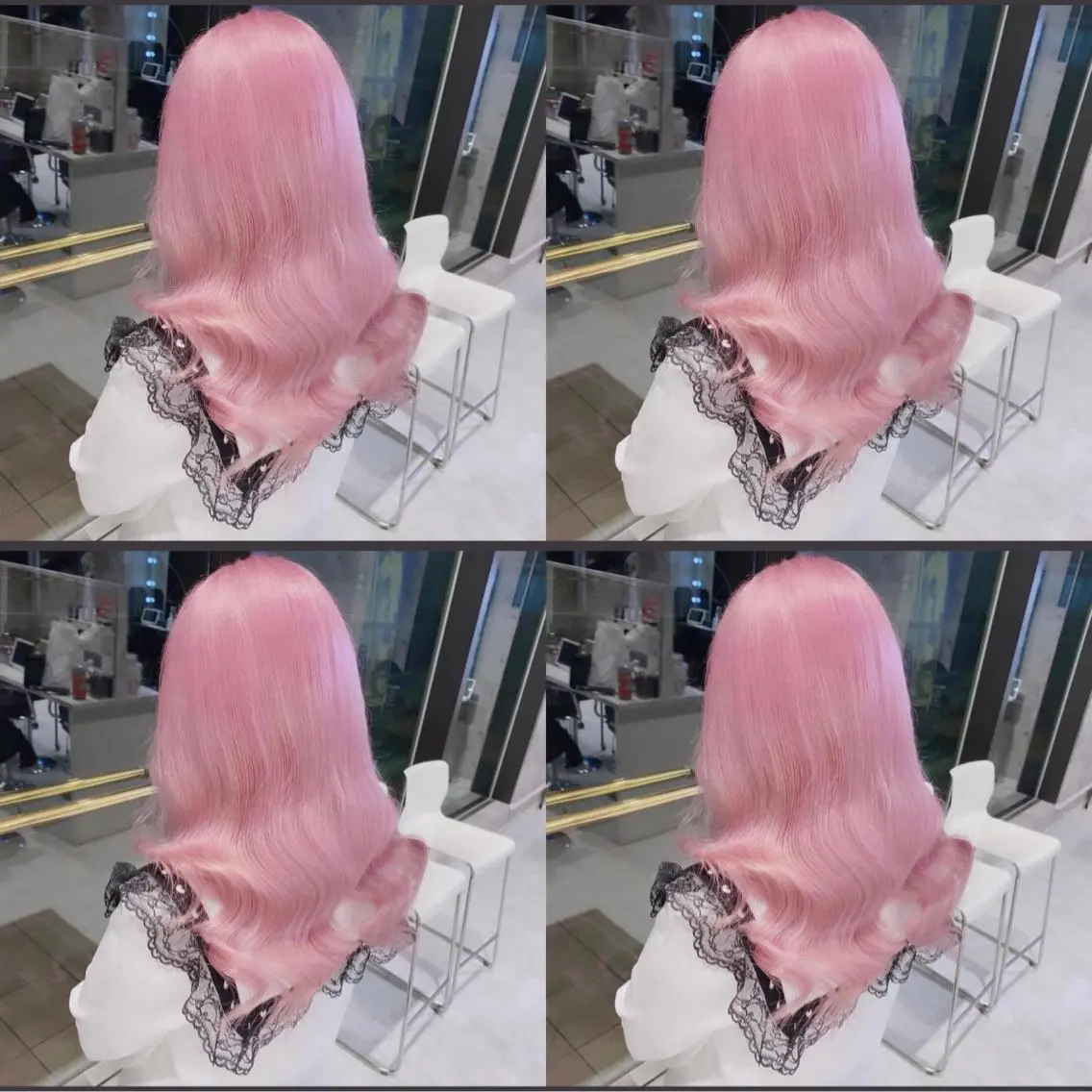 ロング アッシュ アッシュグレー アッシュグレージュ ミストバング ピンクブラウン 💞ハイトーン/ヘア アレンジ💞 くるみのヘアスタイル