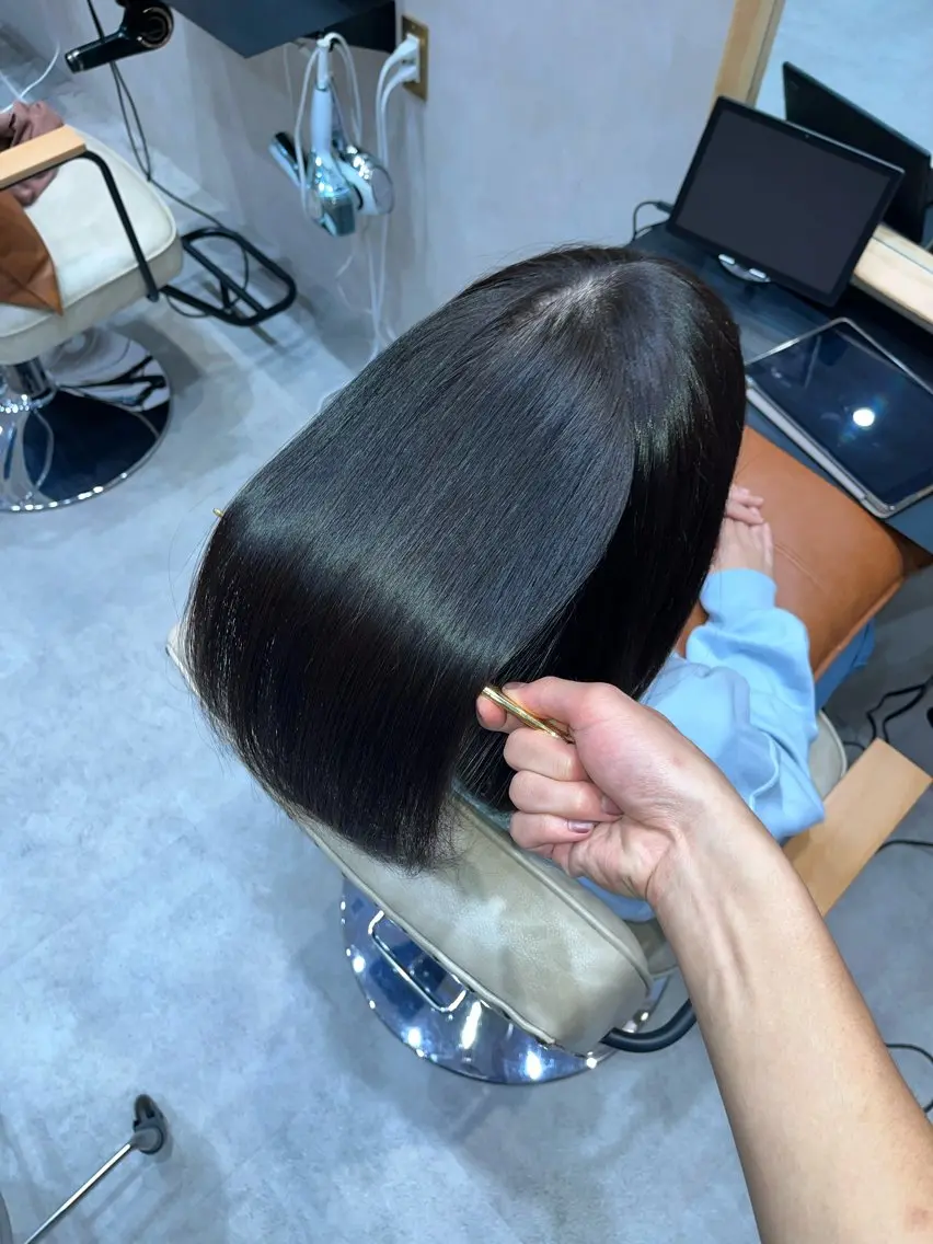 ミディアム ヘアカラー 縮毛矯正/髪質改善 /艶髪特化/こうめいのヘアスタイル