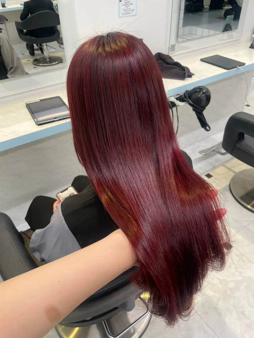 カラー 🇰🇷韓流暖色ヘア 🍒saaya🍒のヘアスタイル