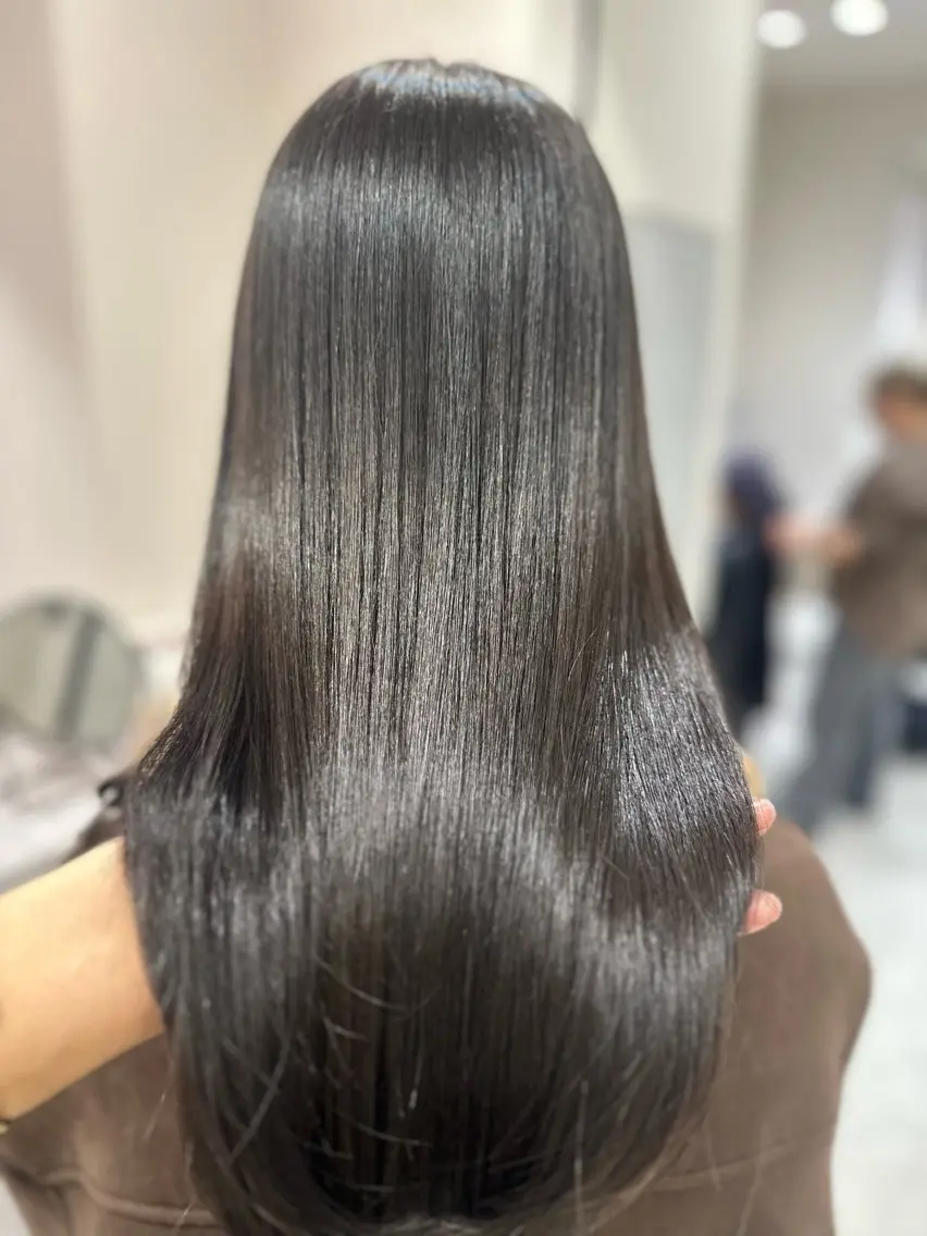 ロング カラー カット ヘアカラー 縮毛矯正 トリートメント 韓国レイヤー✨ yasuko銀座のヘアスタイル
