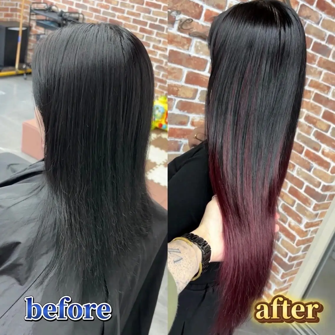 ロング カラー カット ヘアカラー エクステ ギャルの革命児 秀斗のヘアスタイル