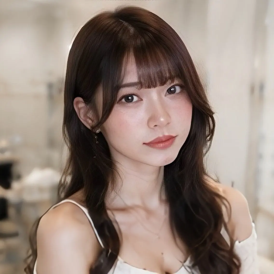 ロング 縮毛矯正/レイヤー/ 前髪カット/おばかんのヘアスタイル