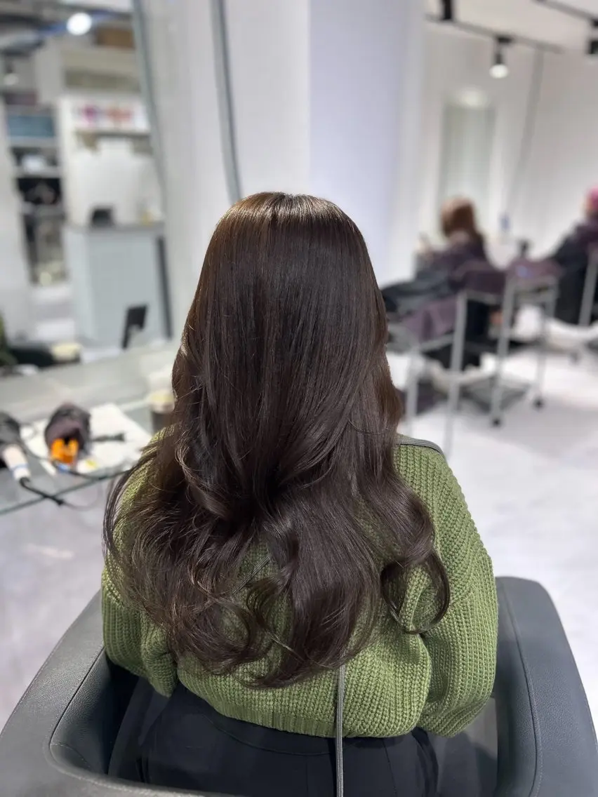 ロング カラー ヘアカラー トリートメント 表参道/透明感カラー /暗髪/ジュキヤのヘアスタイル