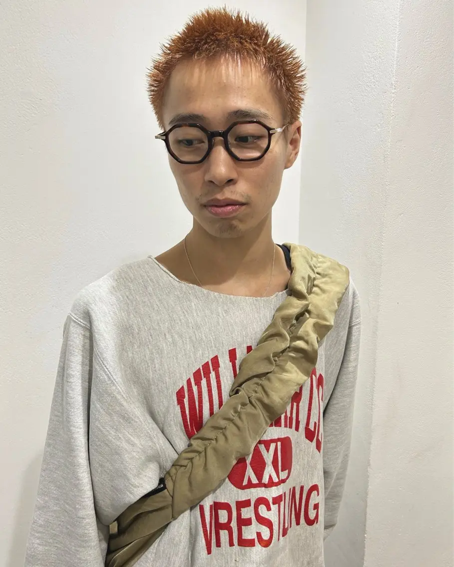 ショート カラー メンズ メンズブリーチ メンズベリーショート ベリーショート ブリーチ ショートヘア カット ヘアカラー トリートメント 村上雅人 ナチュラルモードのヘアスタイル