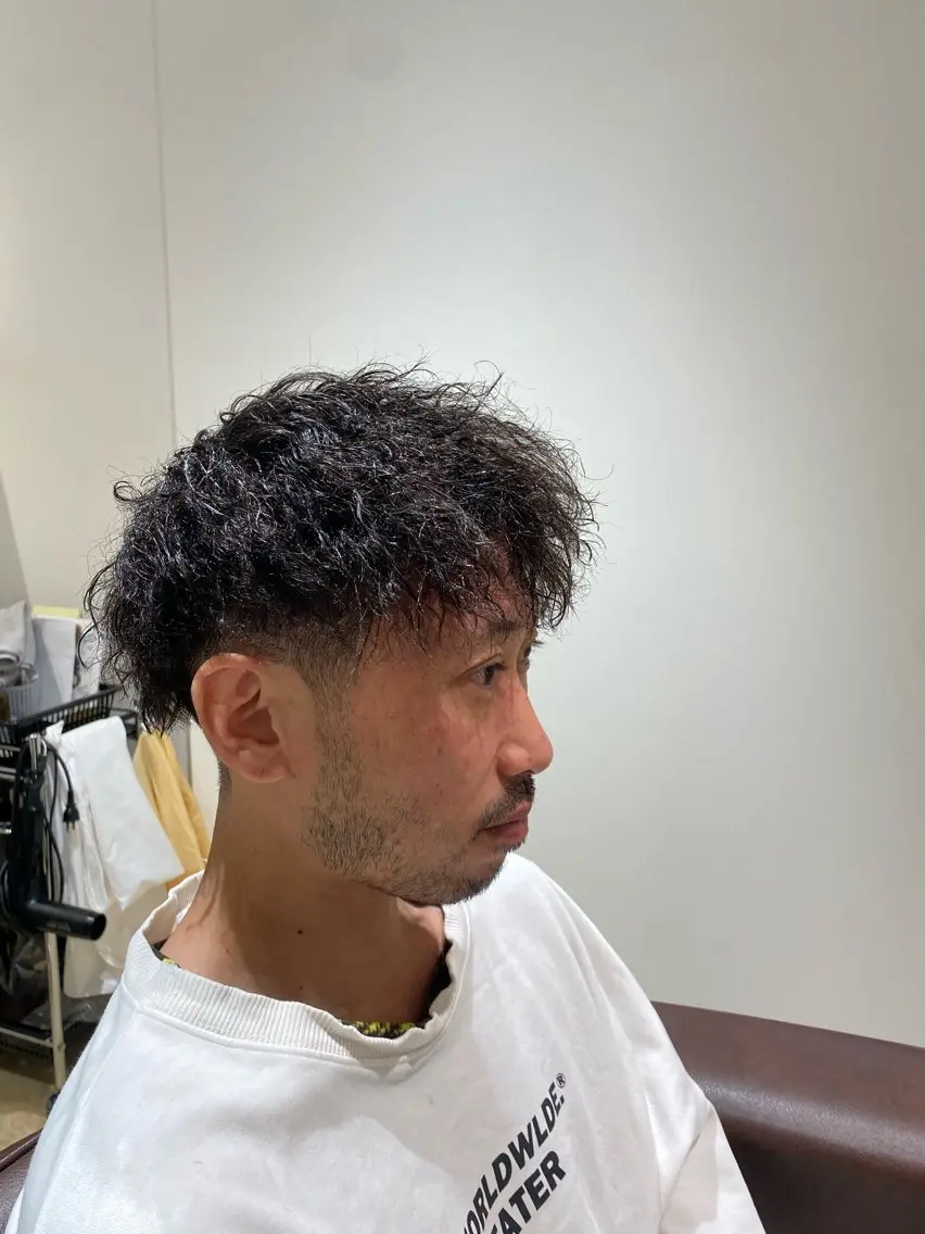 パーマ メンズ カット パーマ メンズパーマモデル 大募集中のヘアスタイル