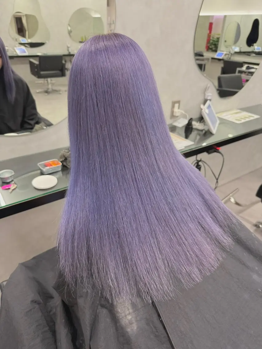 ロング カラー ヘアカラー トリートメント 🦄ハイトーンカラー 🦄まるおしょうのヘアスタイル