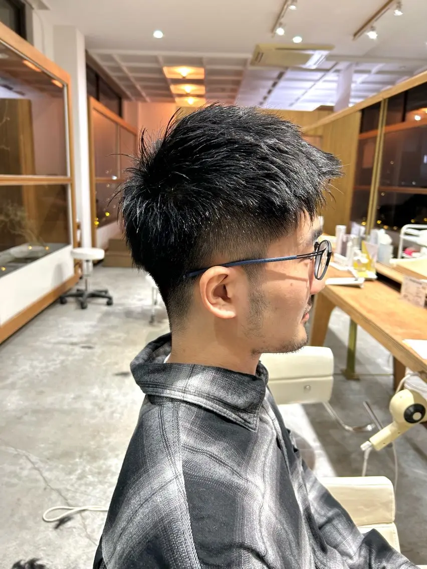 ショート メンズ メンズパーマ 刈り上げ ショートヘア カット 佐藤 悠生 メンズパーマ.カットのヘアスタイル
