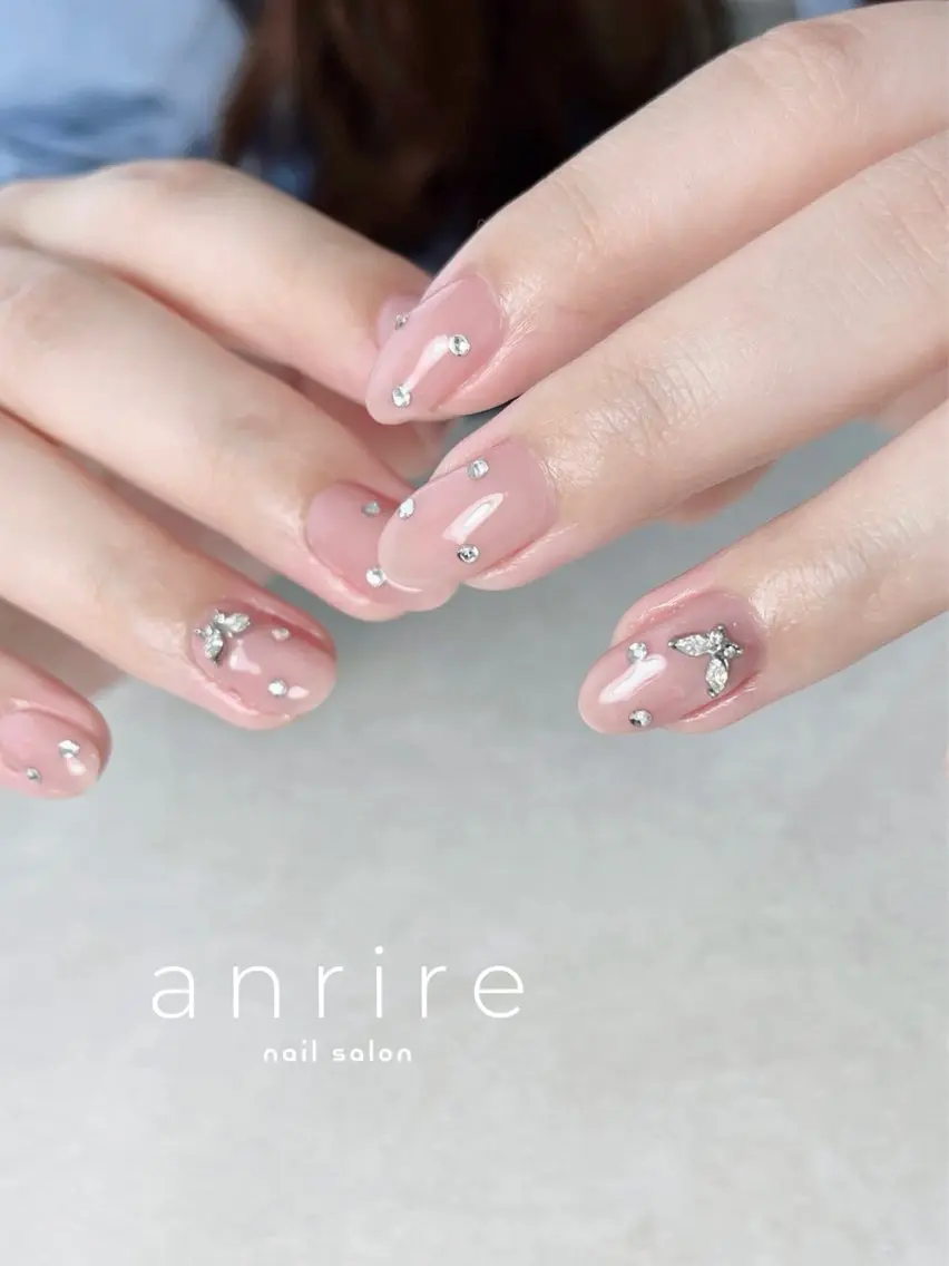 ネイル ジェルネイル ワンカラーネイル パラジェル ピンク ピンクベージュ ハンドネイル nailsalon anrireのネイルデザイン