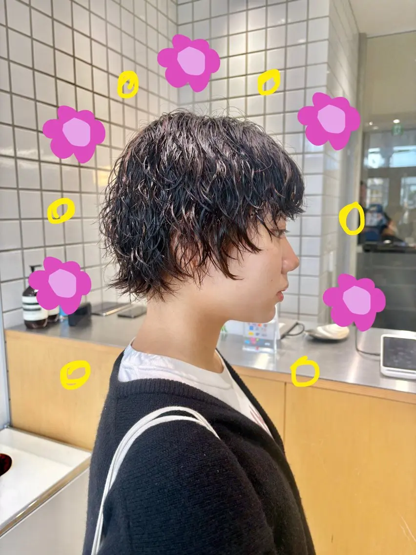 ショート パーマ カット パーマ ブリーチパーマ 🎀Rumiのヘアスタイル