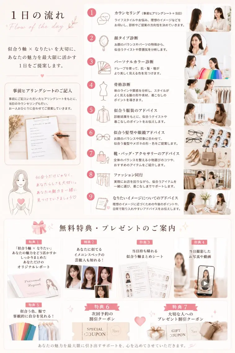 パーソナルカラー診断 骨格診断 顔タイプ診断 パーソナルカラー診断 骨格診断顔タイプ診断のその他イメージ