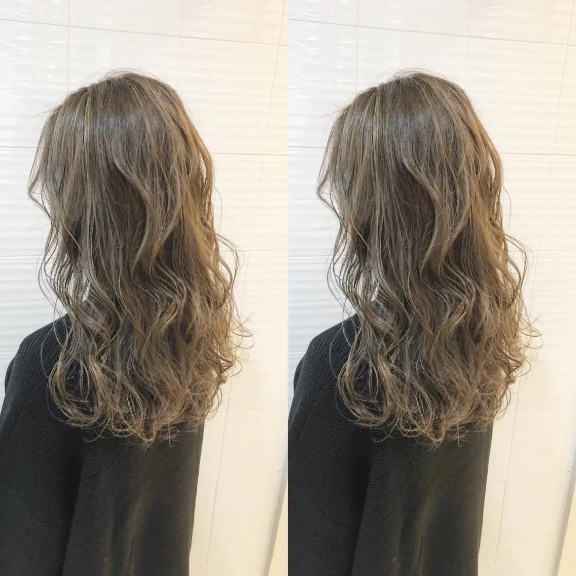 セミロング 外国人風カラー ハイライト 綺麗な髪質にしたい方 限定🌈清水 祥のヘアスタイル