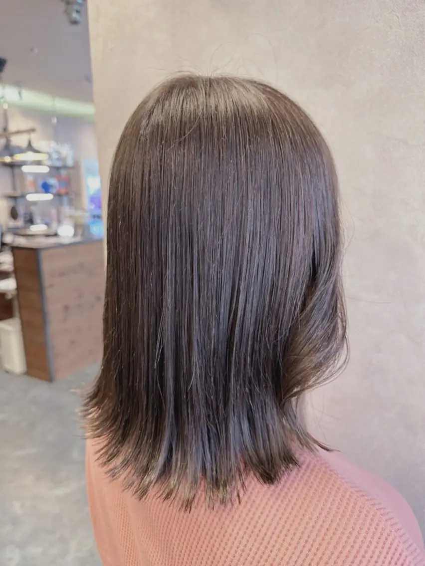 ミディアム カット ヘアカラー 髪質改善デザインカラ ー/ヒロイケカズマサのヘアスタイル