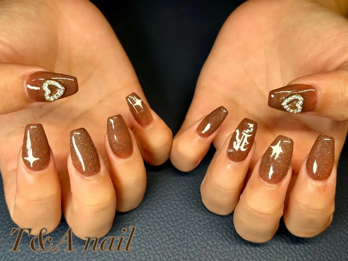 セミロング ネイル 長さ出し ジェルネイル ニュアンスネイル ワンカラーネイル スカルプネイル T&A nailのネイルデザイン