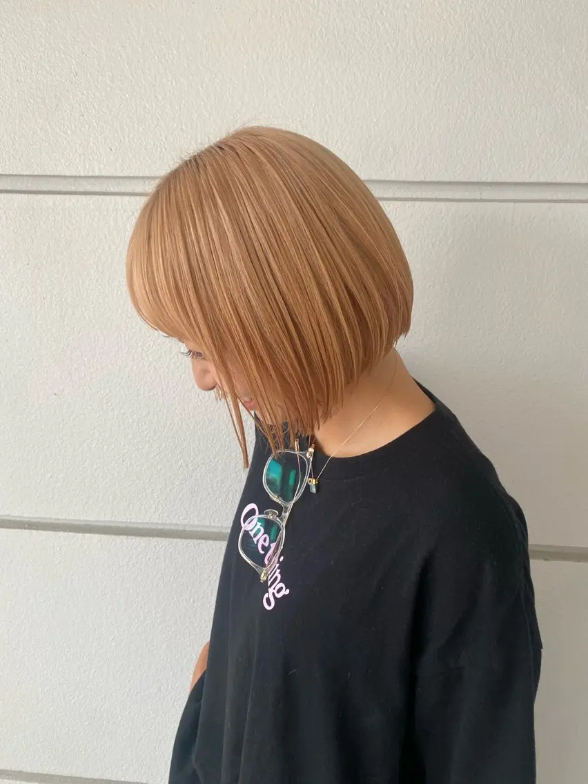 ショート カラー ハイトーンカラー ボブ 髪質改善特化🥣🫧 天神美容室のヘアスタイル