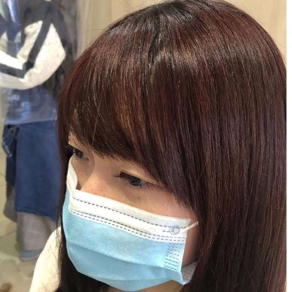 カット 縮毛矯正 カジサ ケイコのヘアスタイル
