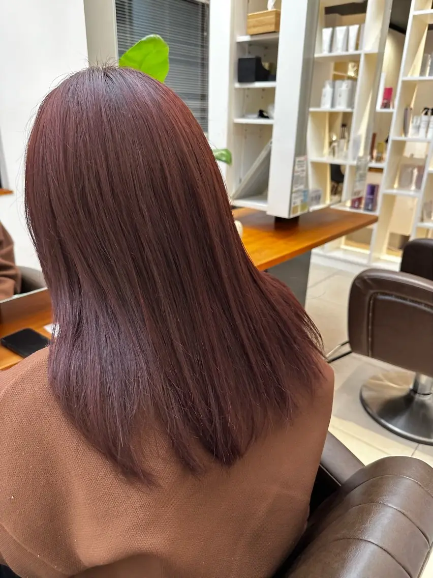 カラー 透明感カラー ハイライトカラー ピンクカラー ヘアカラー 【艶カラー/スパ】 M o k aのヘアスタイル