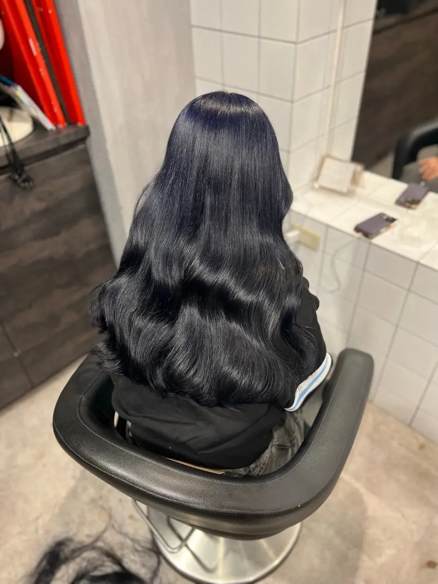 ロング カラー ダブルカラー ヘアカラー 💙ハイトーン韓国風 色白ヘア💙manaのヘアスタイル