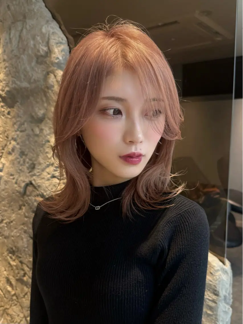 ミディアム カラー ヘアカラー トリートメント Aster 店長 れおんのヘアスタイル