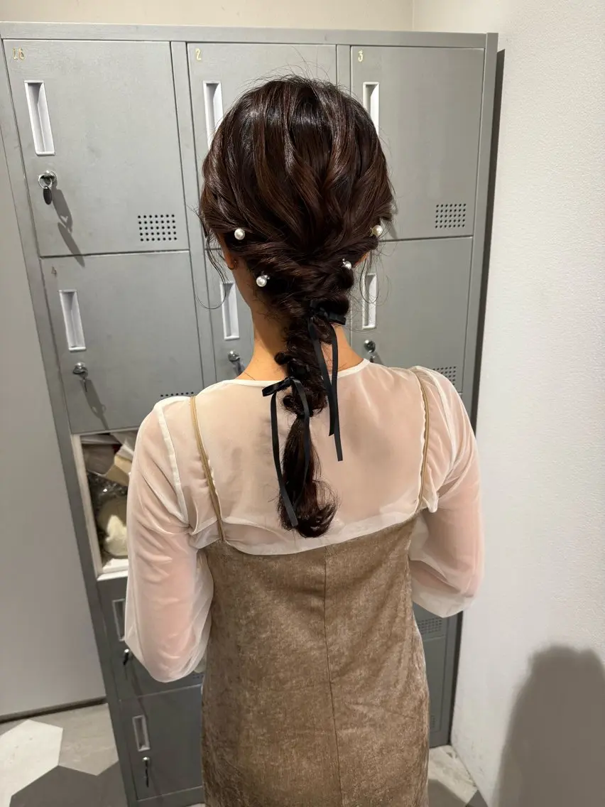 ロング ヘアアレンジ ヘアセット ブリーチ/アレンジ 天満/chihiroのヘアスタイル