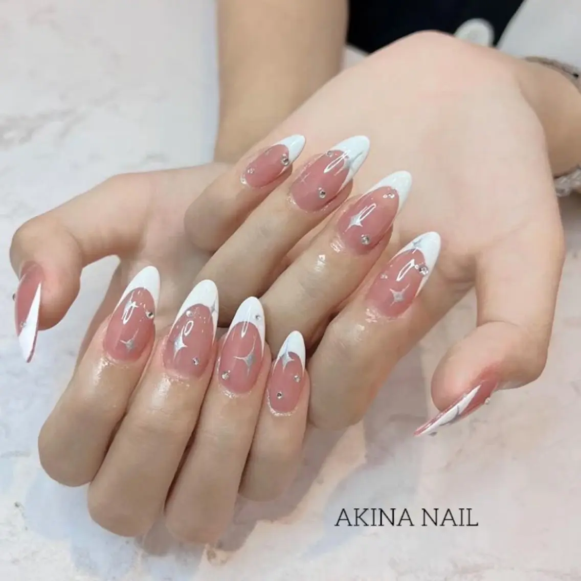 セミロング ハンドネイル Akina Nail 亀戸のネイルデザイン