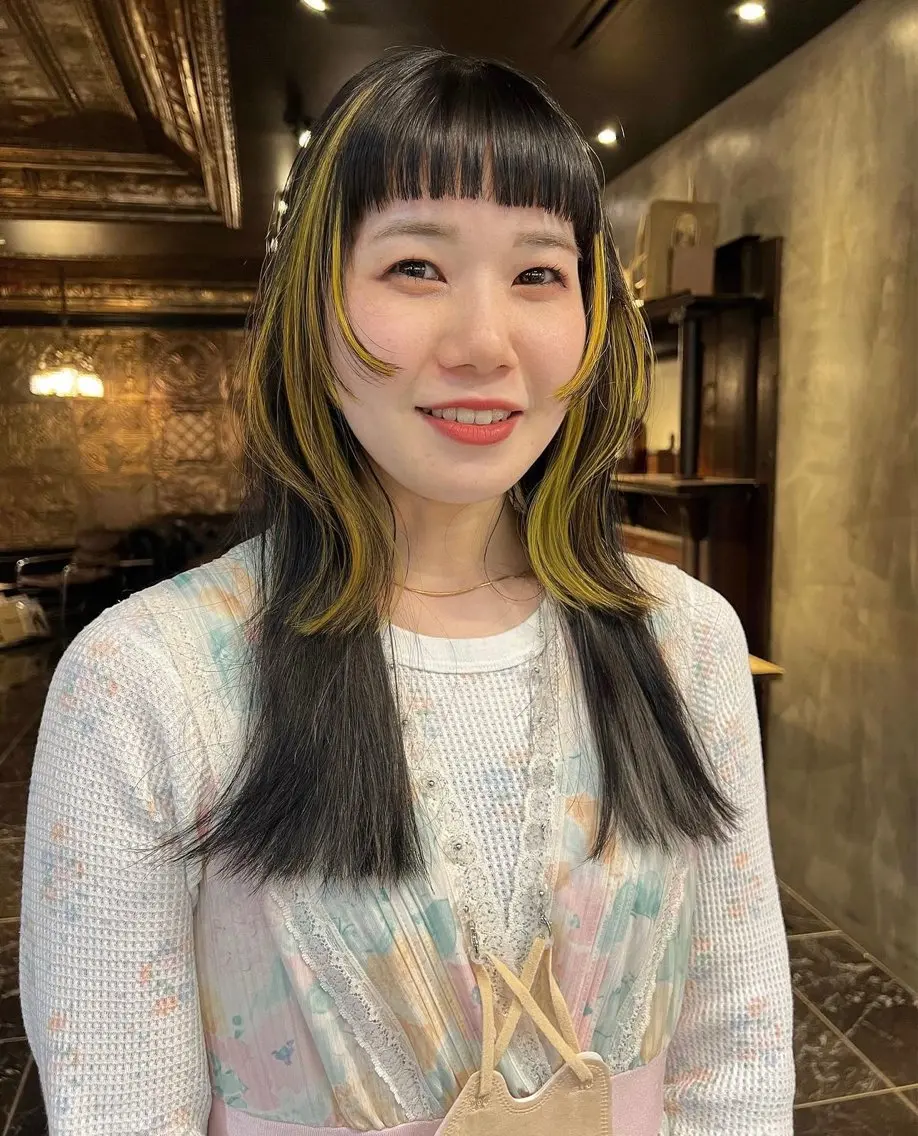 ロング カラー カット ヘアカラー 圧倒的デザイン力 店長🎨RENAのヘアスタイル