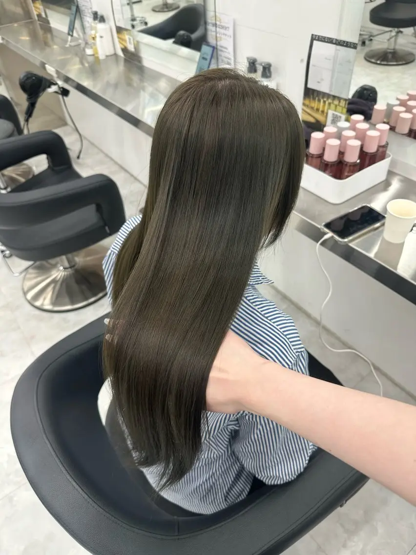 ロング カラー ヘアアレンジ ヘアカラー トリートメント 大人っぽ中韓レディ ヘア🤍MAOのヘアスタイル