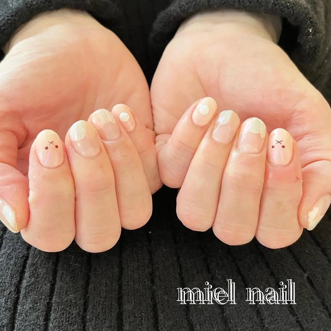ネイル ピンク miel nailのネイルデザイン