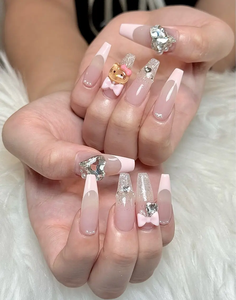 ネイル クリアネイル ドット フラッシュネイル フレンチネイル マグネットネイル ハンドネイル ハンドケア Aria Nail Beautyのネイルデザイン