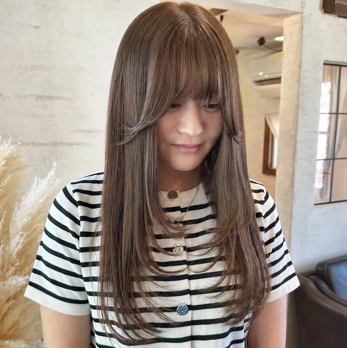 ロング レイヤーカット カット ヘアカラー トリートメント 井上 三沙希のヘアスタイル