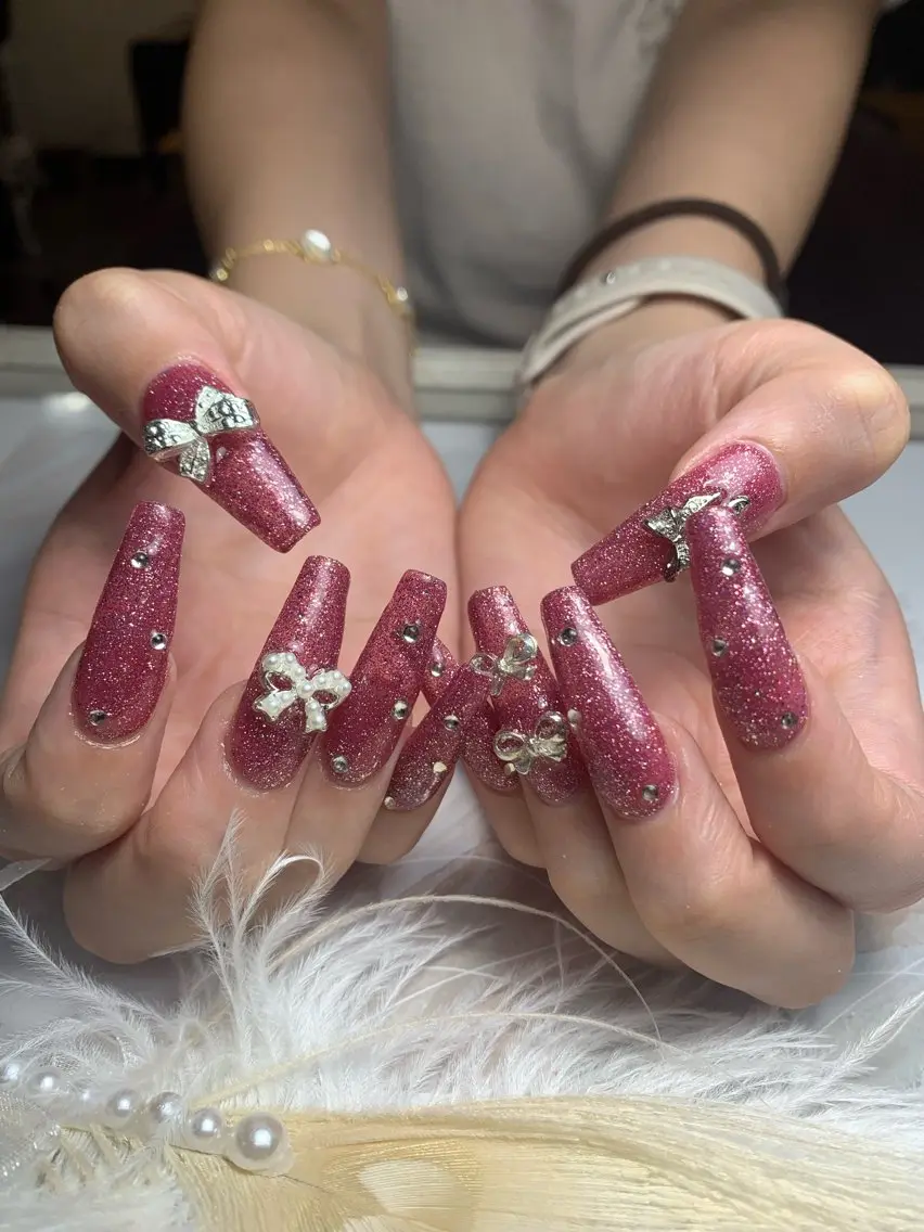 ネイル フレンチネイル ジェルネイル 韓国ネイル マグネットネイル マグネットフレンチ akina nailsのネイルデザイン