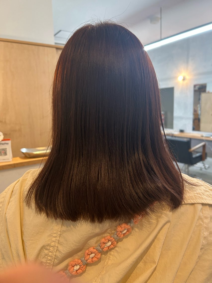 ミディアム カット ヘアカラー 石灘夢都美 /暖色カラーのヘアスタイル