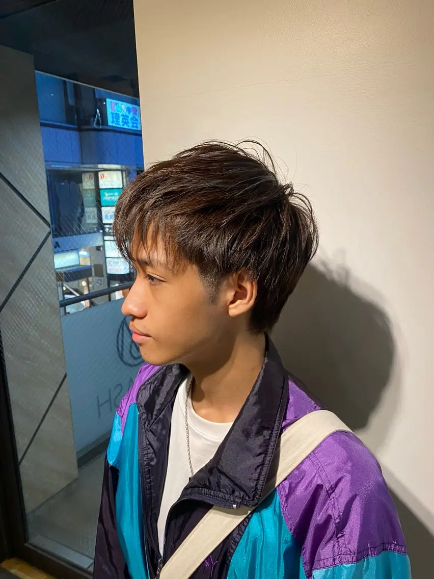 メンズ メンズハイライト 乙骨 進之介のヘアスタイル