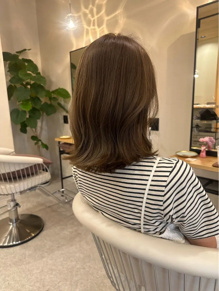 ミディアム カラー ヘアカラー 凪 爽のヘアスタイル