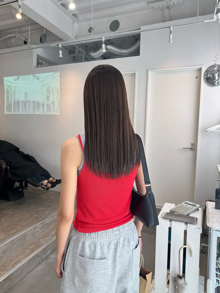 ロング カラー トリートメント 松坂 真衣のヘアスタイル