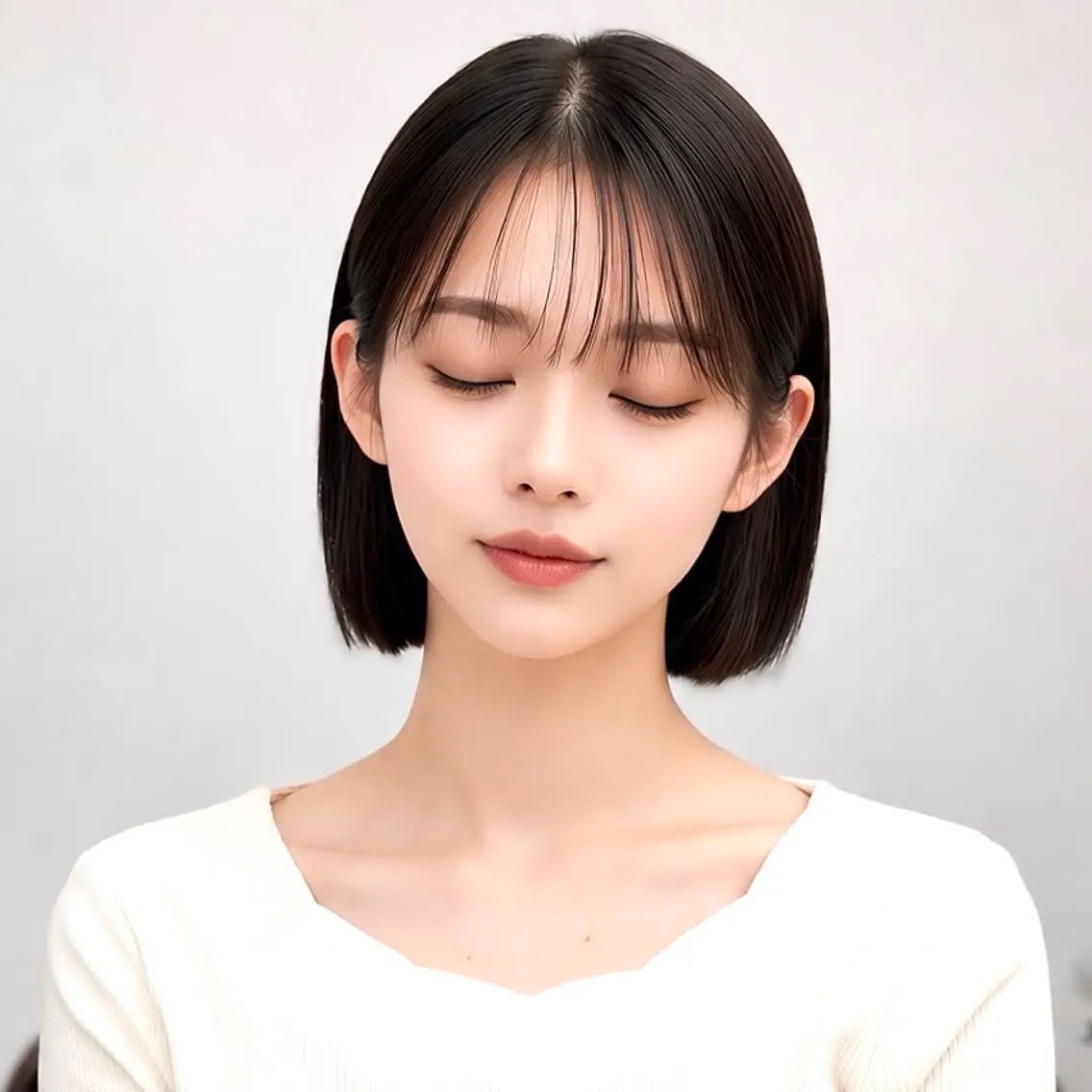 ショート 切りっぱなしボブ ボブ カット タンバルモリ/ タッセルボブ/神山のヘアスタイル