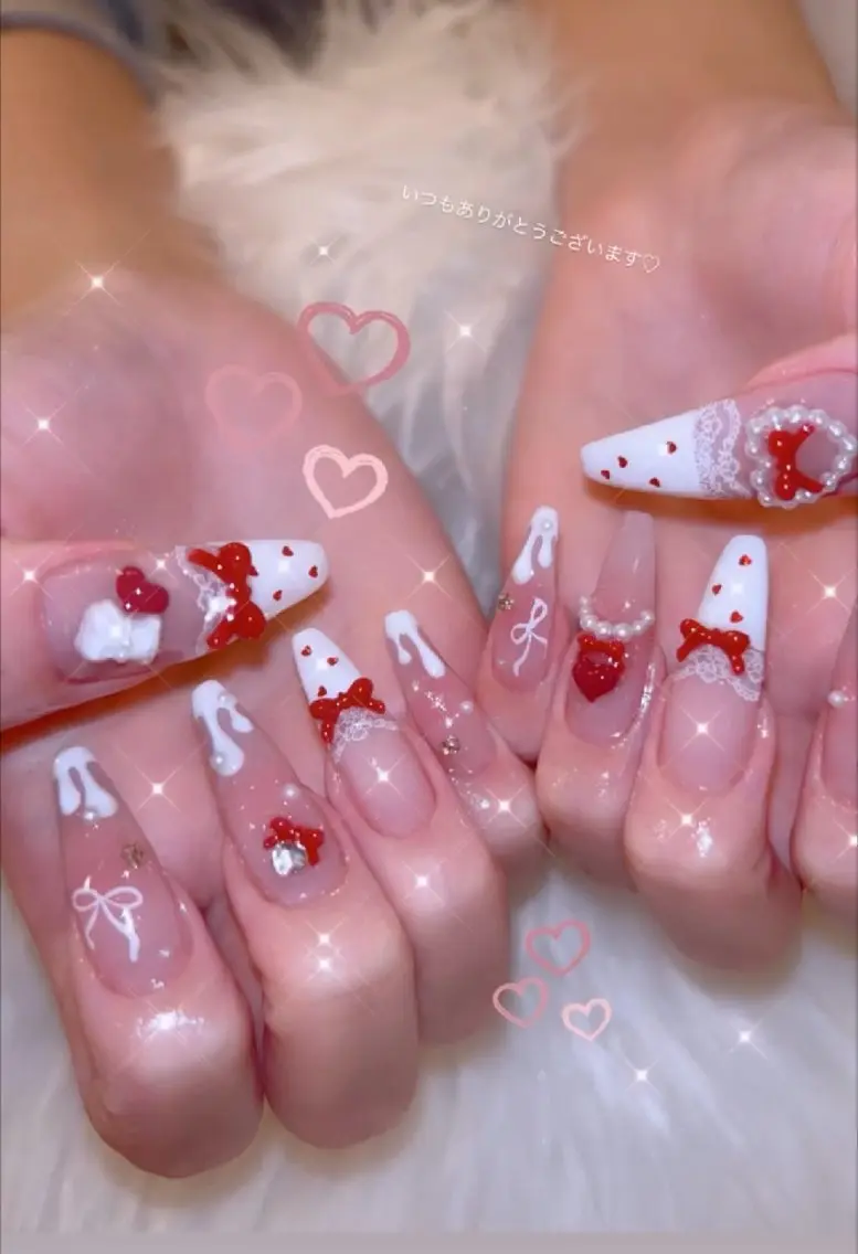 ネイル 長さ出し ジェルネイル パラジェル ハンドネイル I LOVE ME NAIL.。.:*♡のネイルデザイン