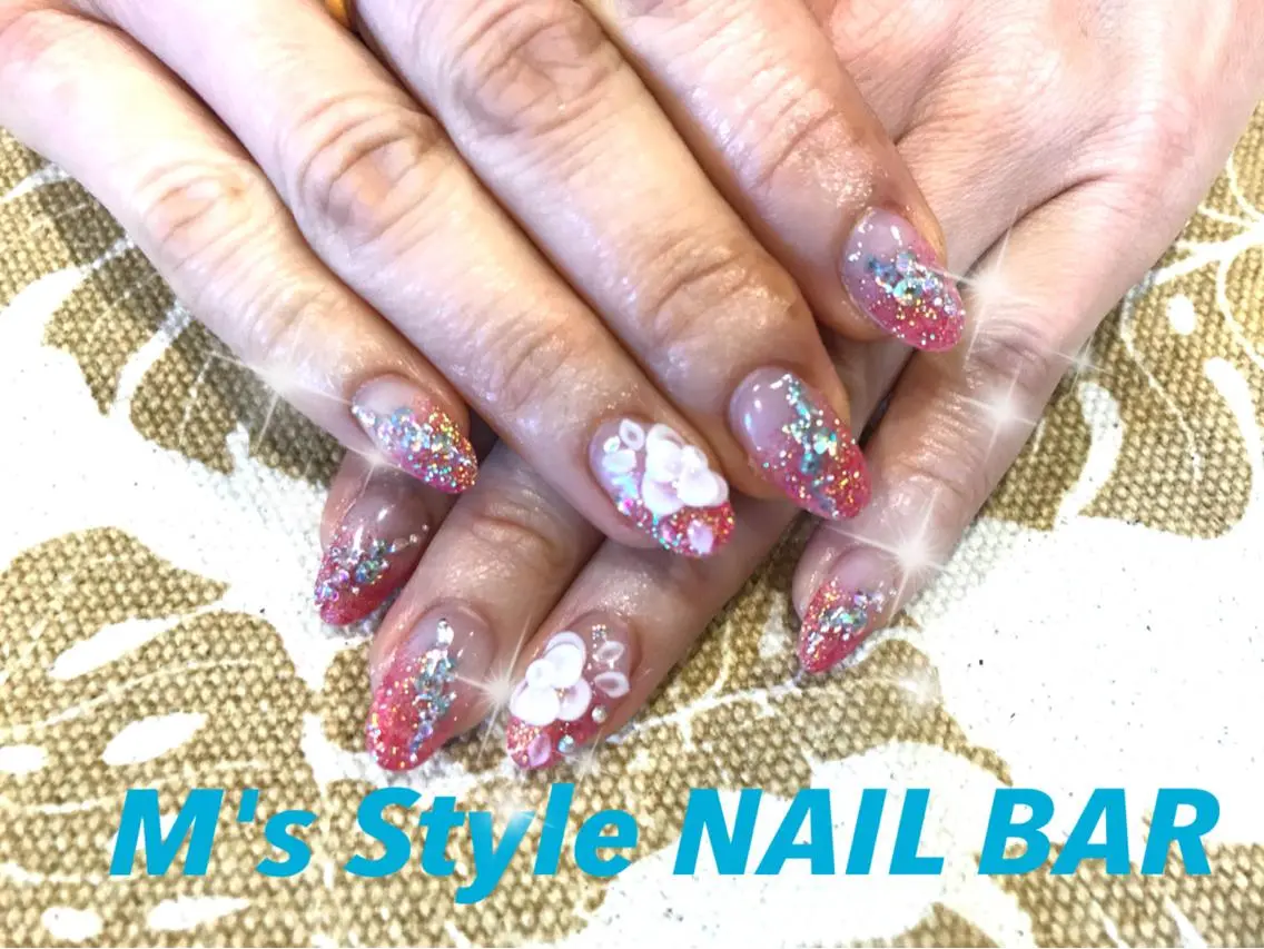 ネイル アートネイル グラデーション ラメ(グリッター) ラメグラデーション ハンドネイル M's Style NAIL BARのネイルデザイン