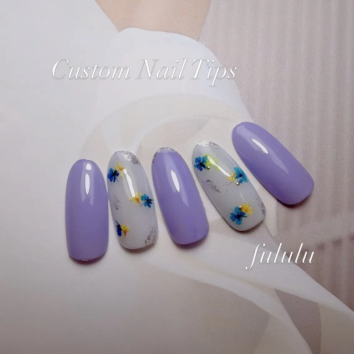 ネイル フラワーネイル ネイルチップ ブライダルネイル Fululu nailのネイルデザイン