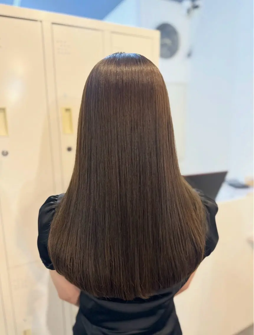 カラー グレージュ ミント カット ヘアカラー Sherry/R 三川町　木村祐里奈のヘアスタイル