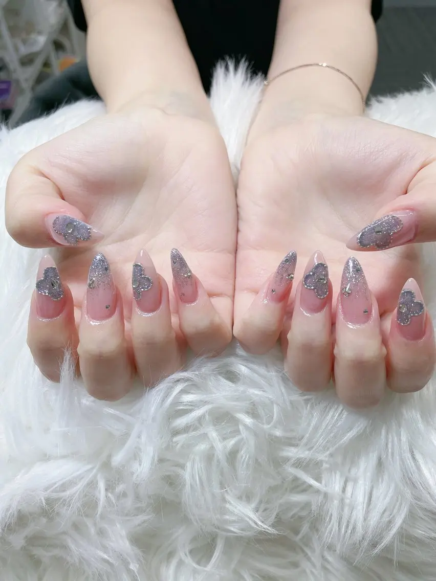 ネイル 長さ出し フレンチネイル グラデーション 韓国ネイル マグネットネイル ハンドネイル VB HEAVEN nailのネイルデザイン