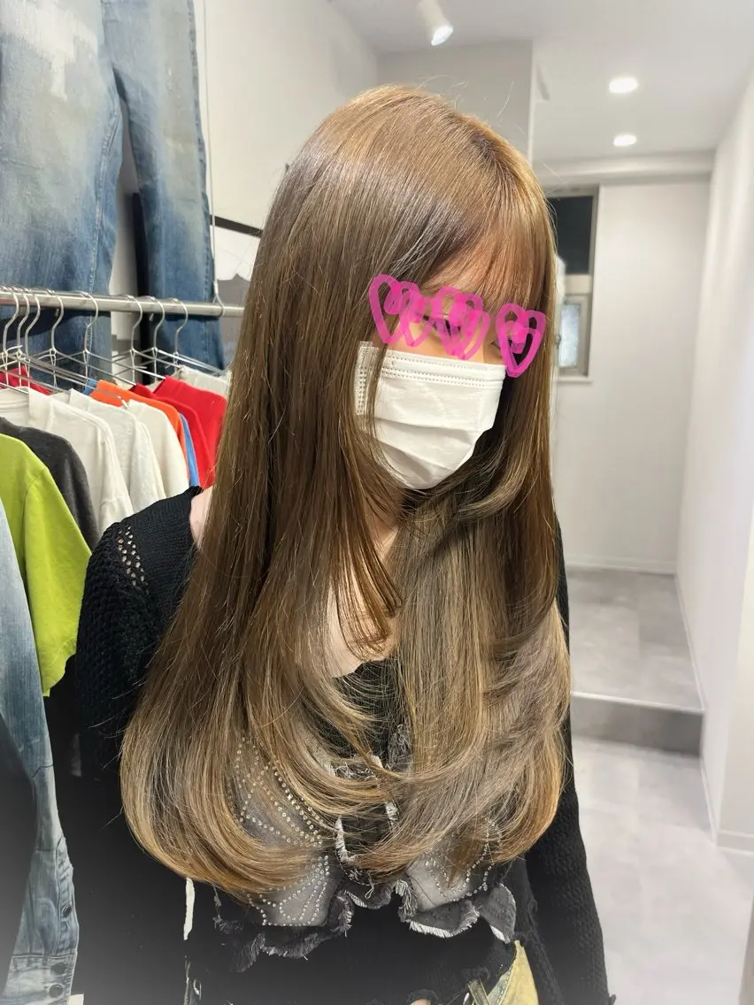ロング カラー カット ヘアカラー 🫧美髪矯正/ 髪質改善/藤平健太のヘアスタイル
